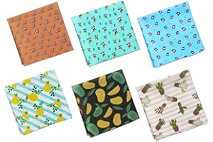 HexaFun 100% Pure Organic Cotton Unisex Handkerchief, Multi-color & Printed, Soft & Stylish, Hankies for Men & Women