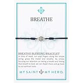 My Saint My Hero Breathe Blessing Bracelets – Handwoven Spiritual Reminder to Pause, Pray & Find Peace