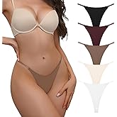 RoyalBelle Seamless G-String Thongs for Women,T-Back Thong,No Show Underwear Stretch Comfortable Breathable Low Rise Panties
