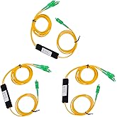 fyboptwu - SC APC 1X2 Singlemode Fiber Optical Splitter Fused Fiber Splitter SC/APC 1:2 Fiber Optic Pigtail Splitter for Fibre Optical Communication System Tapered Box Splitter, 3pc