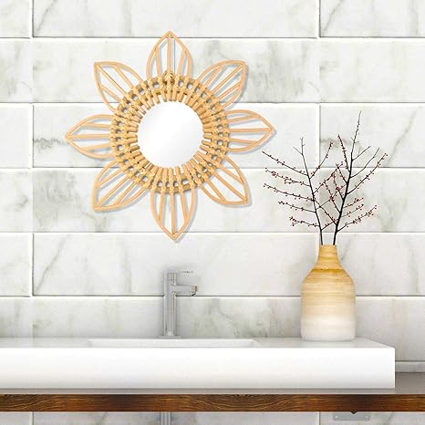 Amazon Co Jp Biobey 鏡 ミラー おしゃれ 壁掛け鏡 化粧鏡 玄関 洗面 トイレ シンプル 店舗 プレゼント ヨーロッパ調 壁掛けミラー 丸型 吊り下げ 北欧 木材 プレゼント ホーム キッチン