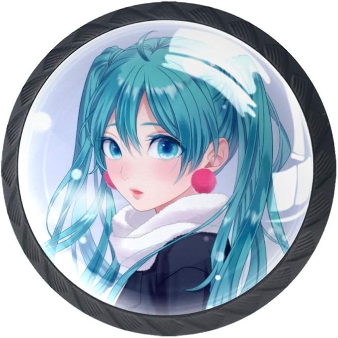 Tirador Para Baño Chica anime azul Pomos y Tiradore Cristal Tirador