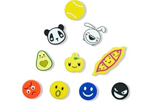 Tannius Tennis Racket Vibration Dampener 10 Pack, with 4 Distinctive Categories of Designs, Tennis Shock Absorber, Excel on T