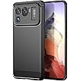 Sidande Case for Mi 11 Ultra Case, M2102K1G M2102K1C Case, Ultra Slim Phone Cover with Shock-Absorption Carbon Fiber TPU Rubber Protective Cases for Xiaomi Mi 11 Ultra Black
