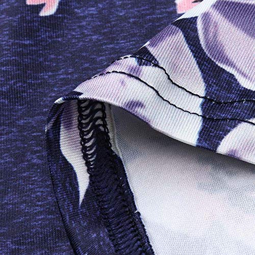 Women's Casual Loose Pocket Long Dress Short Sleeve Split Maxi Dresses Summer Beach Long Dress by Chaofanjiancai Navy