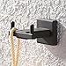 KES Double Towel Hook for Bathroom Robe Hook in Shower Hook SUS 304 Stainless Steel Modern Square Style Wall Mount Matt Black, A2461-BK