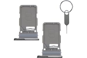 LOZOP 2 Pieces Sim Card Tray Holder Replacement for Samsung Galaxy S21, S21 Plus & S21 Ultra (Single Sim Version) with Eject Pin (Phantom Gray)