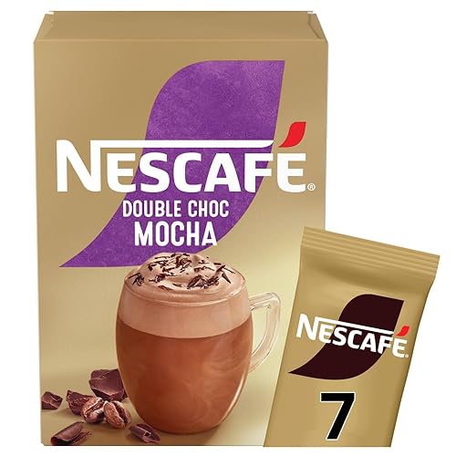 NESCAFÉ Mocha Double Chocolate Instant Coffee 7 Sachets, 100percent Responsibly Sourced Coffee Pack of 1