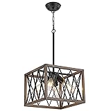 KEESFU Farmhouse Chandelier,4-Light Industrial
