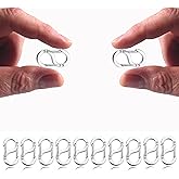 10Pcs Double Opening Lobster Clasp Necklace Shortener Bracelet Clasps and Closures,Jewelry Clasps and Closures Chain Shortener for Necklace Clip Bracelet Connector (Silver 0.75)