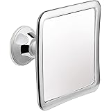 MIRRORVANA Fogless Shower Mirror for Shaving with Upgraded Suction, Anti Fog Shatterproof Surface and 360° Swivel, 6.3" x 6.3