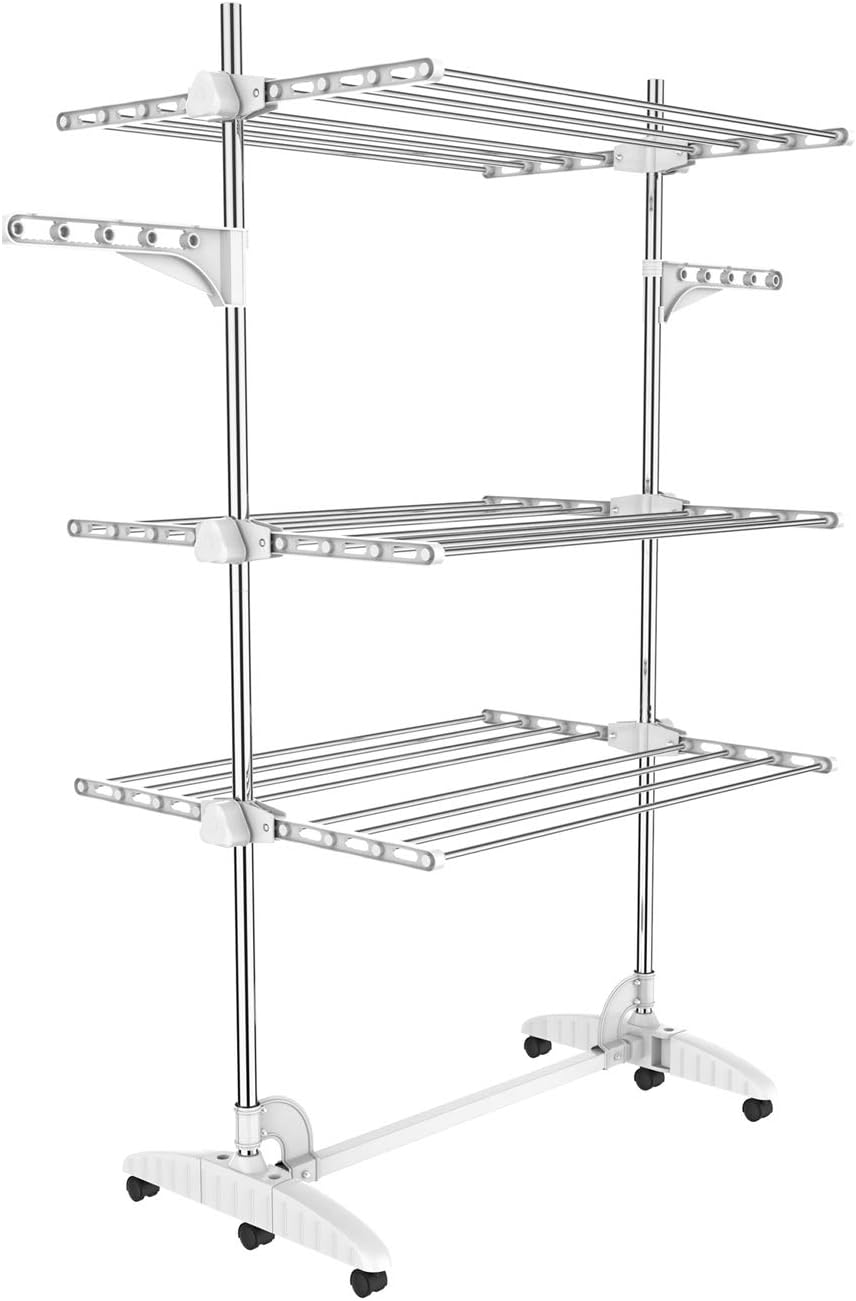 Sotech Clothes Drying Rack,3 Tier Clothes Airer with Adjustable Dry