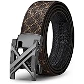 VANNANBA Letter X Belt for Men,Luxury Stylish Designer Ratchet Belts for Dress Casual Pants