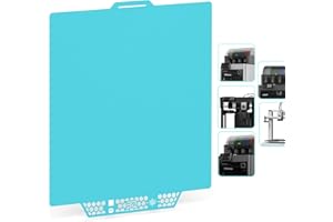 RETUXEP Panda Build Plate for Bambu Lab P1S P1P X1C X1E A1 3D Printers, BIQU CryoGrip™ Pro Glacier Double-Sided Fine Textured Spring Steel Sheet, Firm Adhesion, Special Materials Upgrade Build Plate 257x257mm