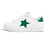 LUCKY STEP Women's Fashion Star Sneaker Lace Up Low