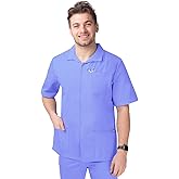 Sivvan Scrubs for Men - Zippered Short Sleeve Jacket