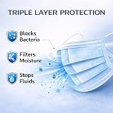 Osler & Walsh Type IIR Fluid Resistant Disposable Face Masks Blue Pack 50 view 4