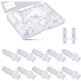 30pcs Luer Lock Adapter, Clear Female Luer Lock 1/4 Luer Lock Connector Kit Luer Connector