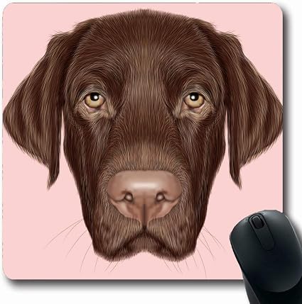 Tapis De Souris Dessin Brun Labrador Retriever Chien Noir