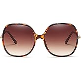 Freckles Mark 70s Super Oversize Square Sunglasses for Women Vintage Rectangular Plastic Frame