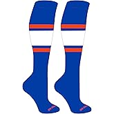 Mk Socks Competitor OTC Baseball, Football Socks (B) Royal, Orange, White
