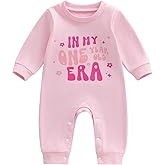 FYBITBO Infant Baby Girls Clothes In My One Year Old Era Jumpsuit Fall Long Sleeve Romper First Birthday Baby Girl Outfit