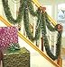 F.C. Young 30' Indoor/Outdoor Green Mountain Pine Artificial Christmas Garland - Unlit
