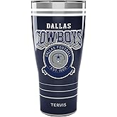 Tervis Traveler NFL Dallas Cowboys - Vintage Triple Insulated Tumbler Travel Cup Keeps Drinks Cold & Hot, 30oz, Stainless Steel