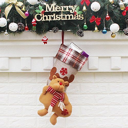 PythonWorld Christmas Socks Presents Bags Christmas Party Decorations Pendant Snowflakes Trees Jingle Bells New Christmas Supplies