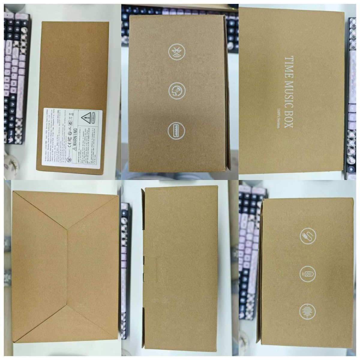 Rechargeable Leather CD Player with Speakers, Bluetooth Transmitter, Festival Gift, BGM Player for Home Decor., white