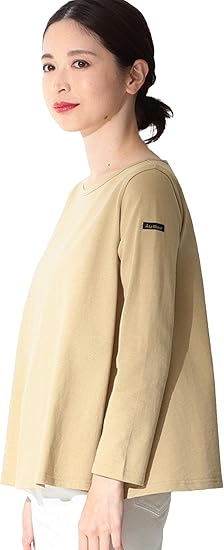 Amazon デミルクスビームス Demi Luxe Beams カットソー トップス Le Minor ルミノア Evasee ボーダー カットソー レディース 別注 ベージュ ソリッド T1 S Tシャツ カットソー 通販