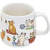 Lipitaley Cat Mug - Cute Stoneware Cat Coffee Cup, Perfect For Mocha Latte, Cappuccino, Espresso, Tea - Dishwasher Safe, 12oz