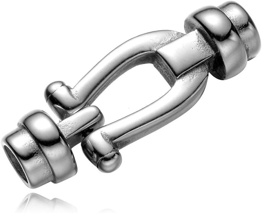 REAMOR 5pcs 316L Stainless Steel 5mm Hole Connectors Charms Fit Handmade Jewelry Finding Wholesale