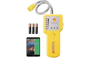 EG Gas Leak Detector – Portable Natural Gas Sniffer for Propane, Methane, LPG, LNG, Fuel & Sewer Gas – Combustible Gas Detector with 12" Flexible Probe for Home, RV, Industrial Use