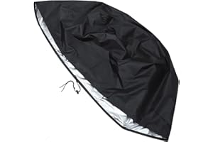 Veemoon Heavy Duty Waterproof Fire Pit Cover 42 Inch Round Patio Chiminea Protective Sleeve Outdoor Stove
