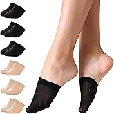 MANZI Women's Toe Topper No-Show Socks (6/8 Pairs)