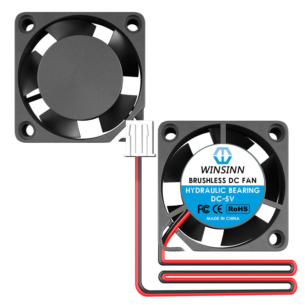 WINSINN 20mm Mini Fan 5V Hydraulic Bearing Brushless 2010 20x10mm - High Speed (Pack of 2Pcs)