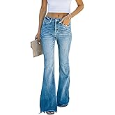 KUNMI Women's Flare Bell Bottom Jeans High Waisted Wide Leg Bootcut Jeans Stretchy Denim Pants