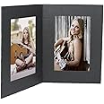 Black cardboard double photo folder frame w/plain border sold in 25s - 5x7