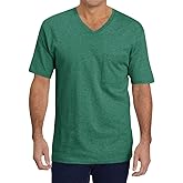 Wihion Mens Short Sleeve Pocket T-Shirts Casual Summer Cotton V Neck Tee Tops