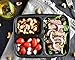 Yohino Meal Prep Containers with Leak Resistant Lids (8-Piece Set) Reusable, 3 Compartment Bento Box for Lunch, U.S. Patented Triple Seal Lid Design