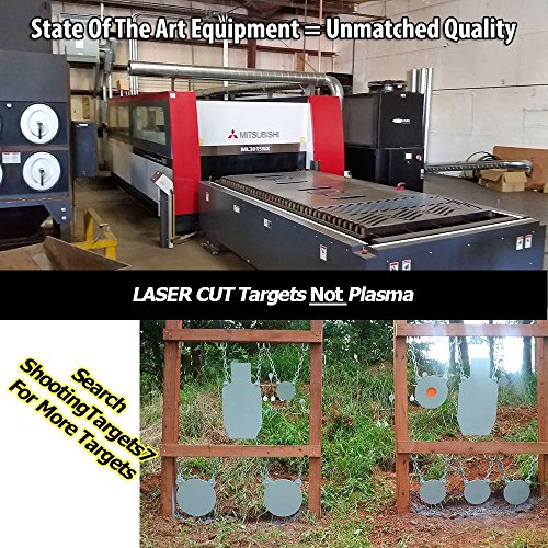 ShootingTargets7 - AR500 Steel Gong Target - 8 x 1/4 inch for Pistols and Handguns - Laser Cut USA Steel - Thumbnail 3