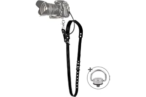 C COIRO Leather Camera Strap for One Camera - Professional Single Leather Camera Harness for Photographers Quick Release Gear DSLR