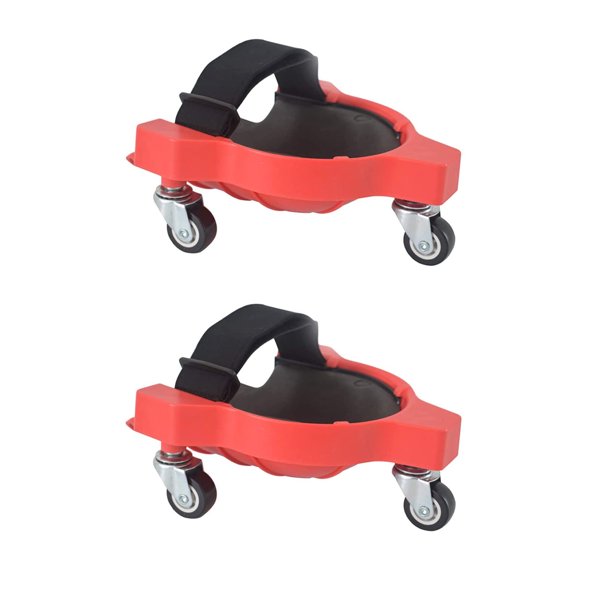 aleawol 2 Pcs Rolling Knee Pads with Wheels 360 Degree Turn, Heavy-Duty Knee Blades Rolling Creeper, Flexible Gliding Knees Protection Sponge Pads with Adjustable Straps for Construction Working