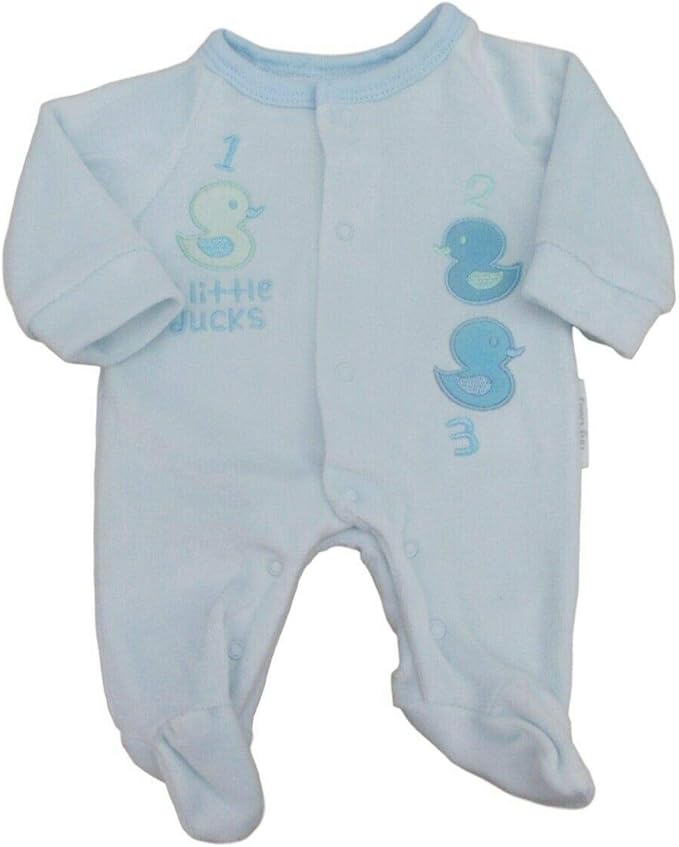 BNWT Tiny Premature Preemie Baby Boys Little Duck Sleepsuit (58 lbs