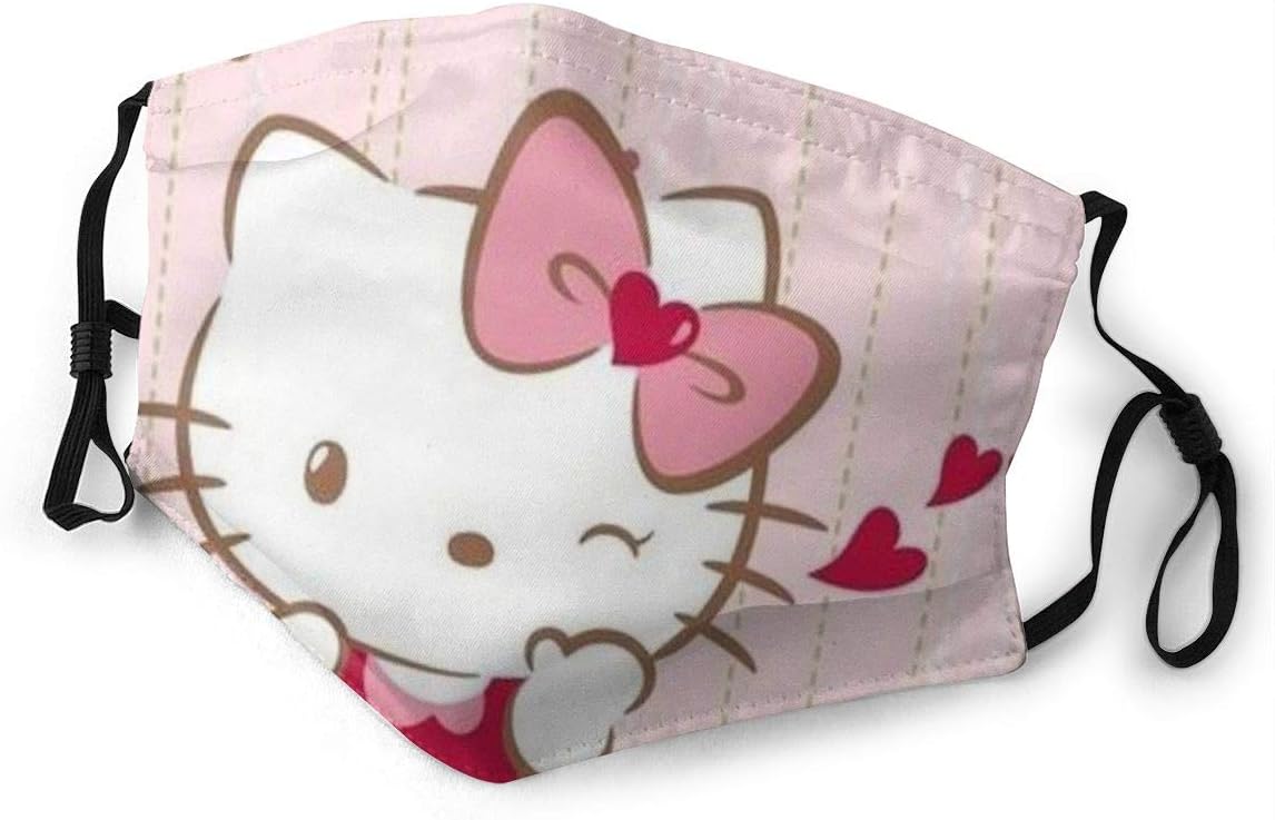 WRWDS Smile Hello Kitty Face Cover Protective Mouth Face Guard Anti Dust Reusable Face Shield