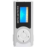 gernie Mp3 Music Player Set Mp3 Players LCD Media Player Miniature Flashlight Mini LCD Screen Backclip for Walkman Sports, Mp3 Player (Silver), gernie73vpw0gxge-11