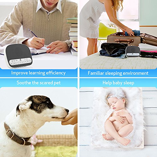 Sound Machine Sleep Therapy, White Noise Machine with Night Light for Sleeping, Adult, Baby, Office Privacy, 4 Timers, 8 Natural Smoothing Music, USB Output Portable Sound Machine Traveler