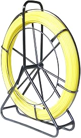KATSU 8x100M Fiberglass Duct Rodder Cable Installation Tool w/ Stand & Brake view 3