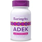 BariMelts ADEK, 60 Tablets, Natural Strawberry Flavor | Fast-Dissolving, Sugar-Free Tablets with Vitamins A, D, E &amp; K for Women for Post-Op Bariatric Support